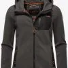 Marikoo Outdoor Jassen Fleece Jas Mount Iwaki Dames Antraciet