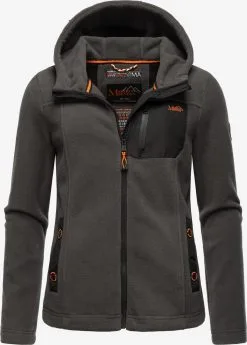 Marikoo Outdoor Jassen Fleece Jas Mount Iwaki Dames Antraciet
