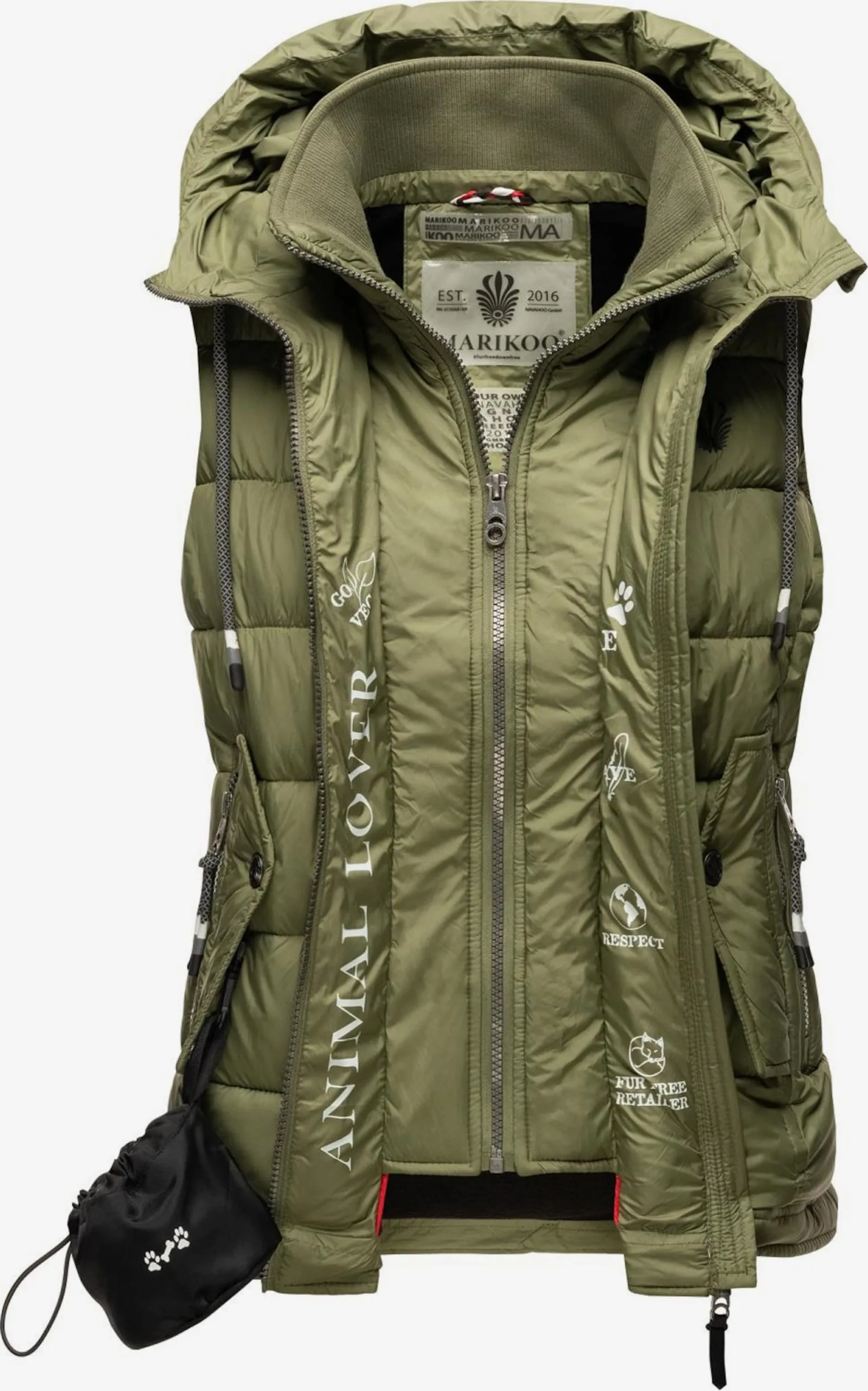 Marikoo Bodywarmers Bodywarmer Taisaa Dames Kaki 5 Marikoo Bodywarmers Bodywarmer Taisaa Dames Kaki - Afbeelding 5