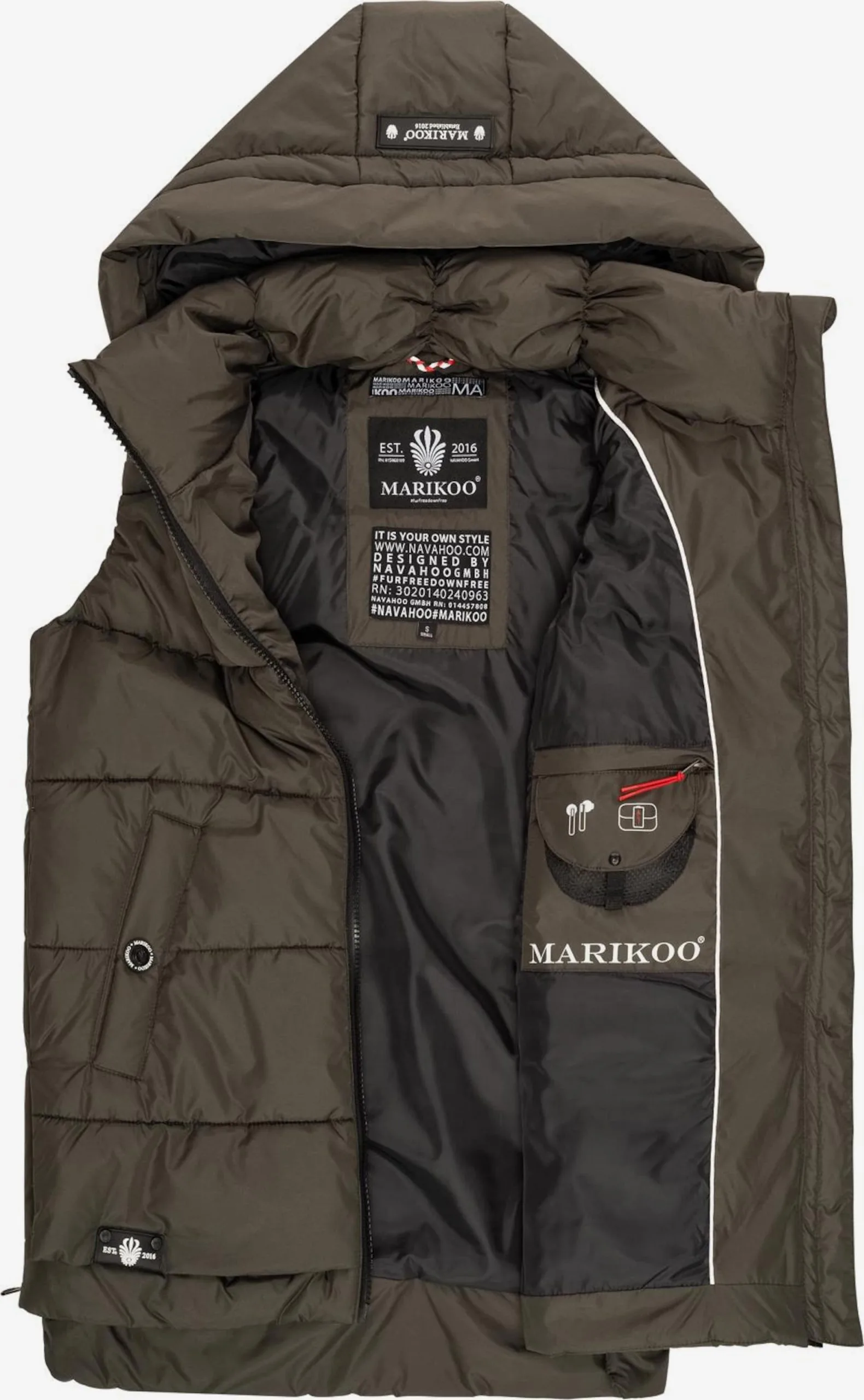 Marikoo Bodywarmers Bodywarmer Zarinaa Dames Antraciet 5 Marikoo Bodywarmers Bodywarmer Zarinaa Dames Antraciet - Afbeelding 5