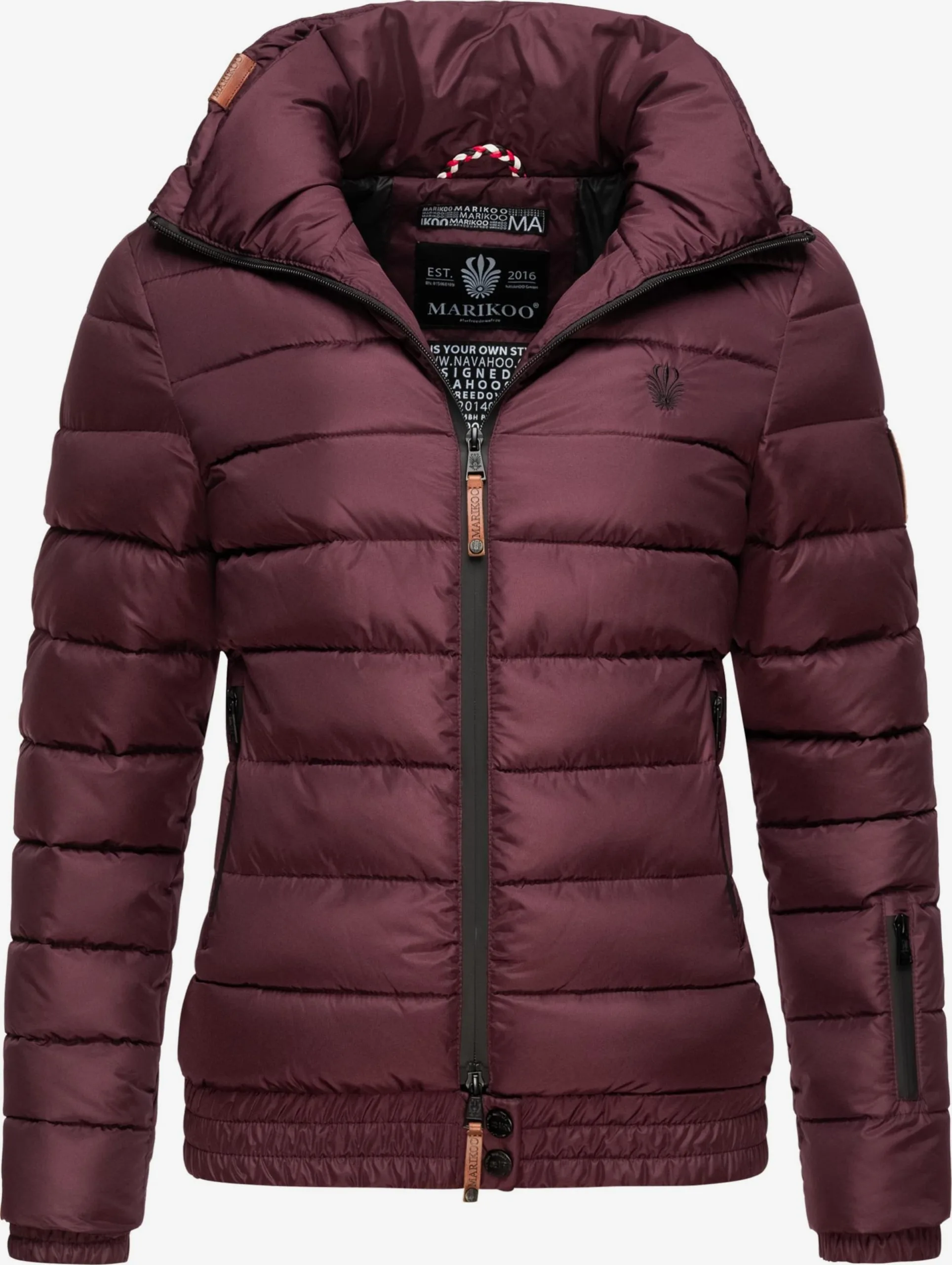Marikoo Winterjassen Winterjas Poison Dames Bordeaux 1 Marikoo Winterjassen Winterjas Poison Dames Bordeaux