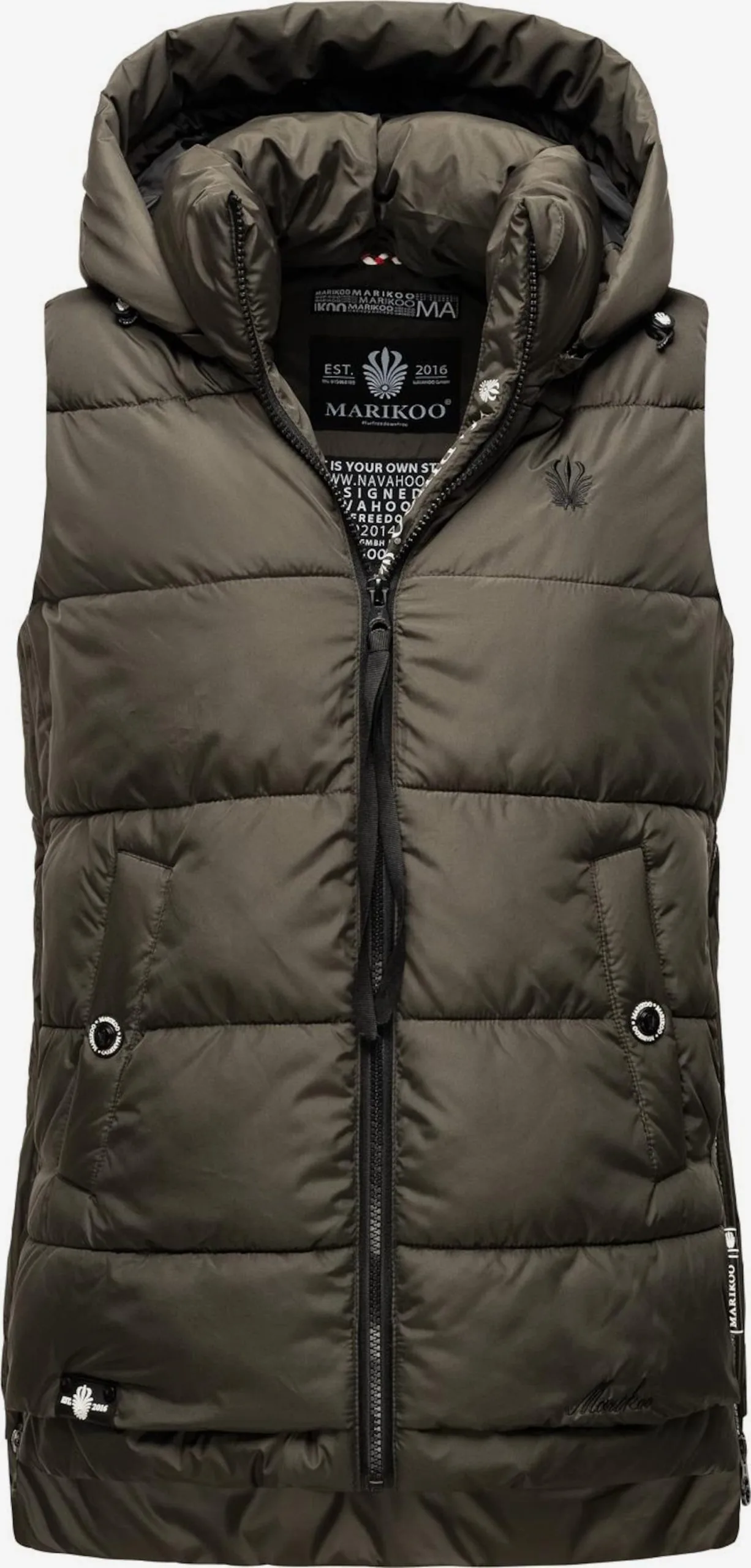 Marikoo Bodywarmers Bodywarmer Zarinaa Dames Antraciet 1 Marikoo Bodywarmers Bodywarmer Zarinaa Dames Antraciet