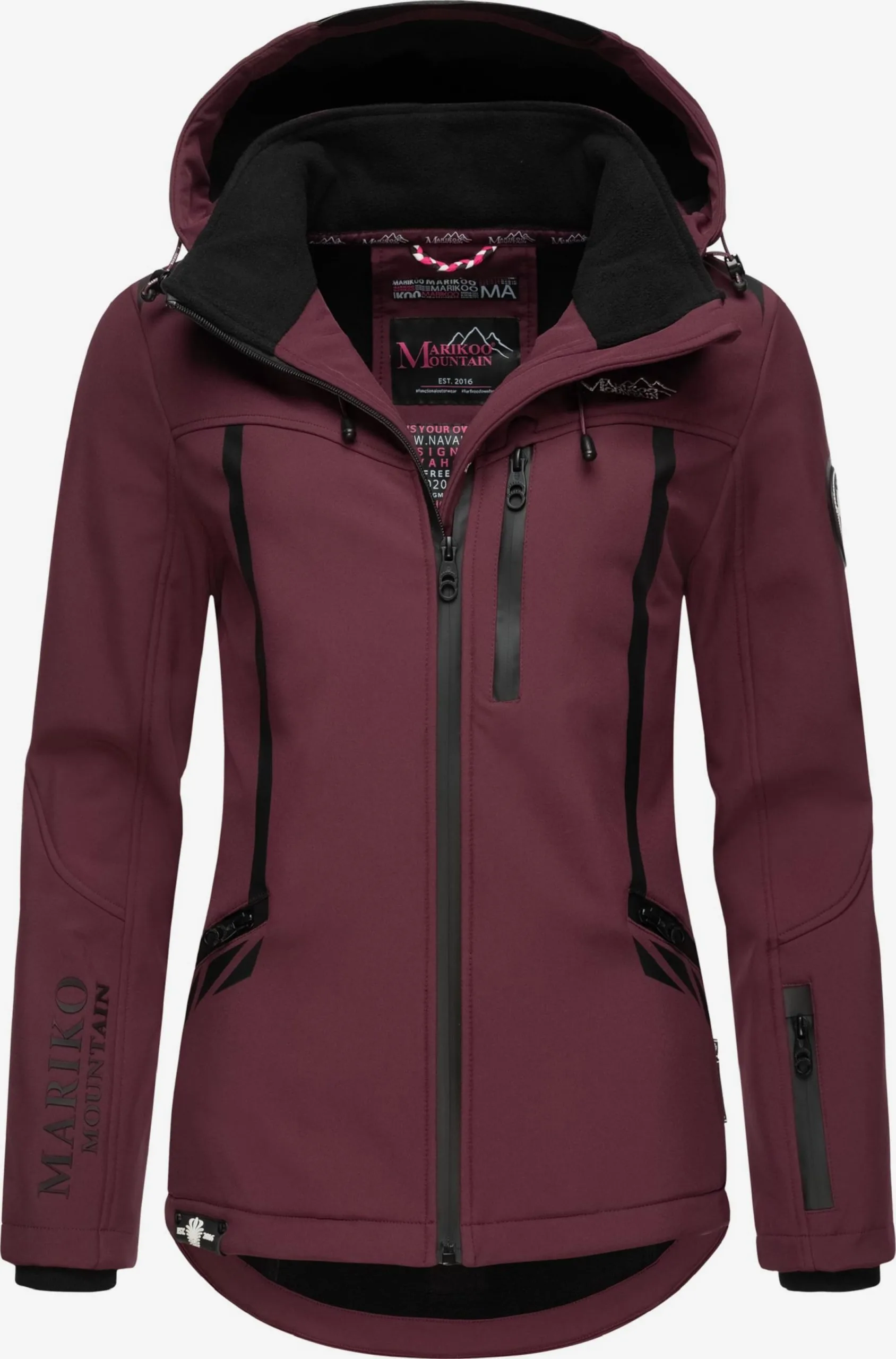 Marikoo Winterjassen Winterjas Dames Bordeaux 1 Marikoo Winterjassen Winterjas Dames Bordeaux