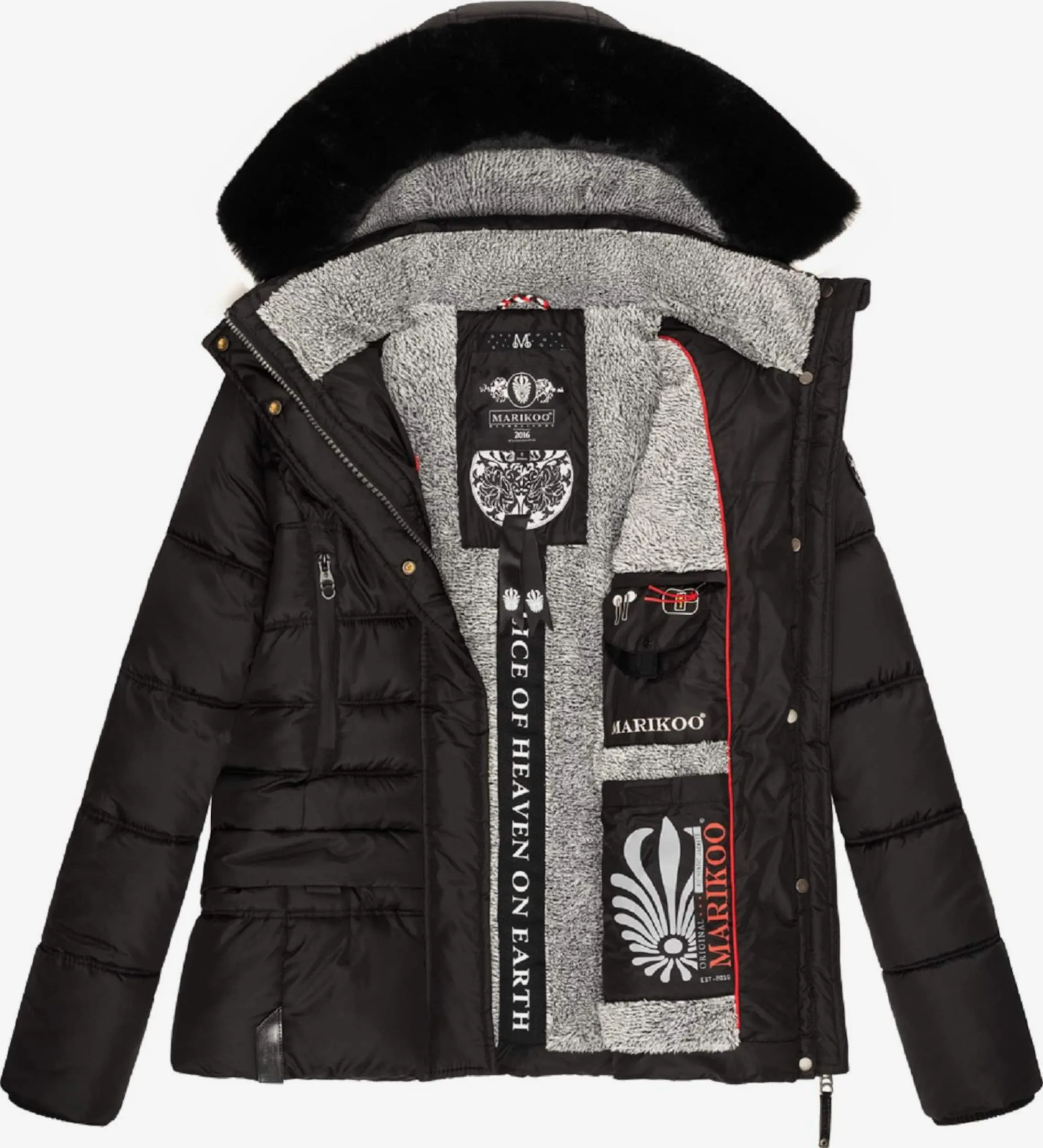 Marikoo Winterjassen Winterjas Loveleen Dames Zwart 5 Marikoo Winterjassen Winterjas Loveleen Dames Zwart - Afbeelding 5