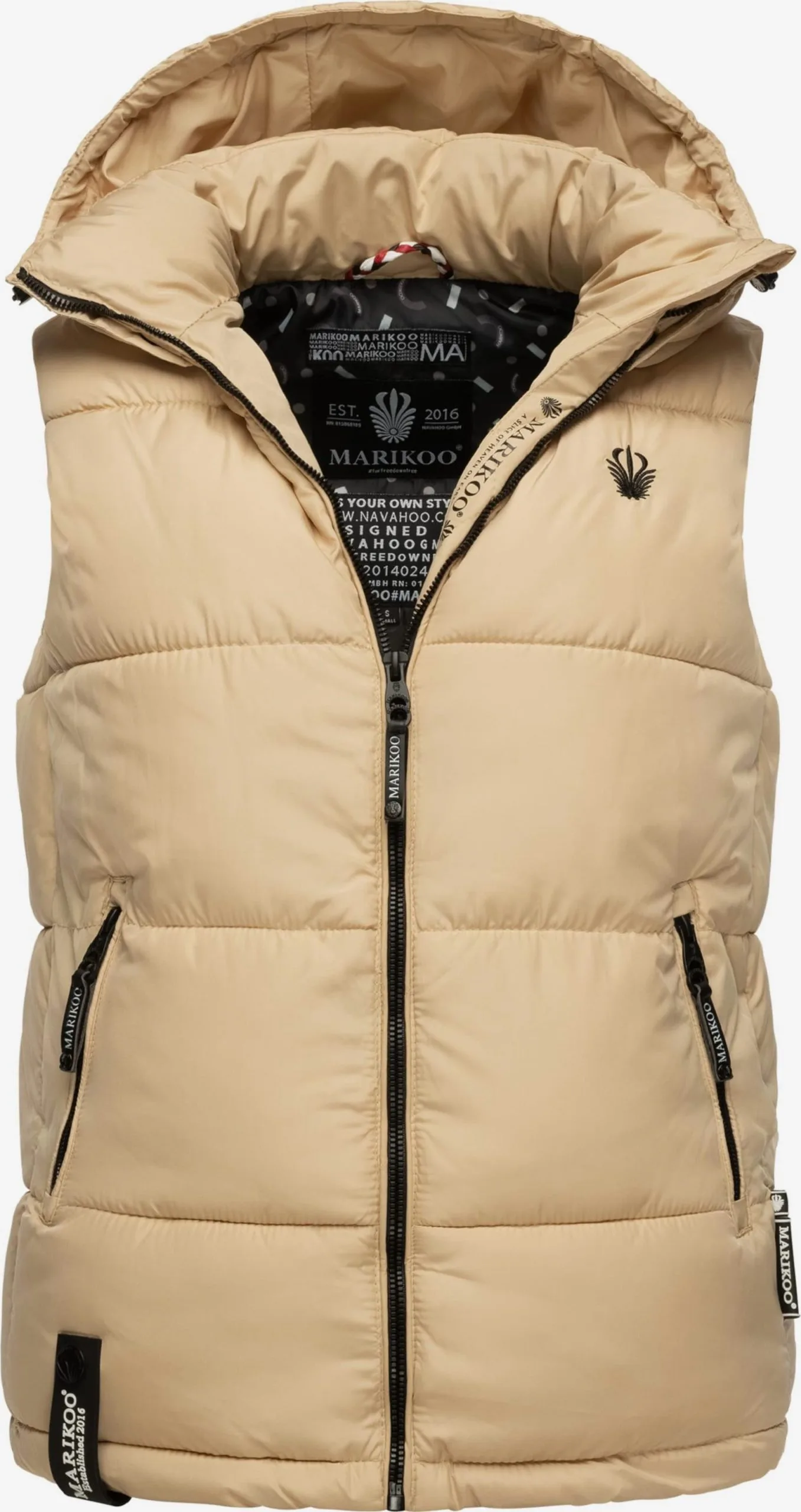 Marikoo Bodywarmers Bodywarmer Eisflöckchen Dames Beige 3 Marikoo Bodywarmers Bodywarmer Eisflöckchen Dames Beige - Afbeelding 3