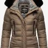 Marikoo Winterjassen Winterjas Loveleen Dames Lichtbruin