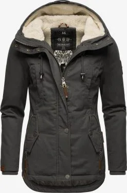 Marikoo Winterjassen Winterjas Bikoo Dames Donkergrijs