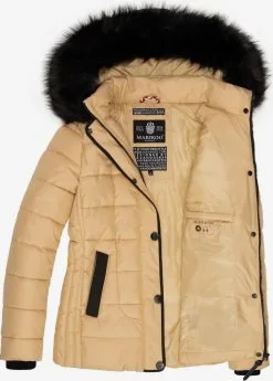 Marikoo Winterjassen Winterjas Unique Dames Beige -Tussen Jas Verkoop 4345a11490dd59d92dd88f398998a31a