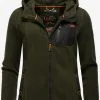 Marikoo Outdoor Jassen Fleece Jas Mount Iwaki Dames Donkergroen