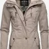 Marikoo Winterjassen Winterjas Bikoo Dames Lichtbeige