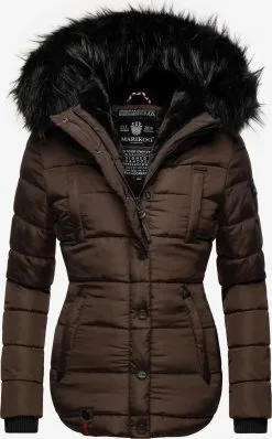 Marikoo Winterjassen Winterjas Lotusblüte Dames Bruin