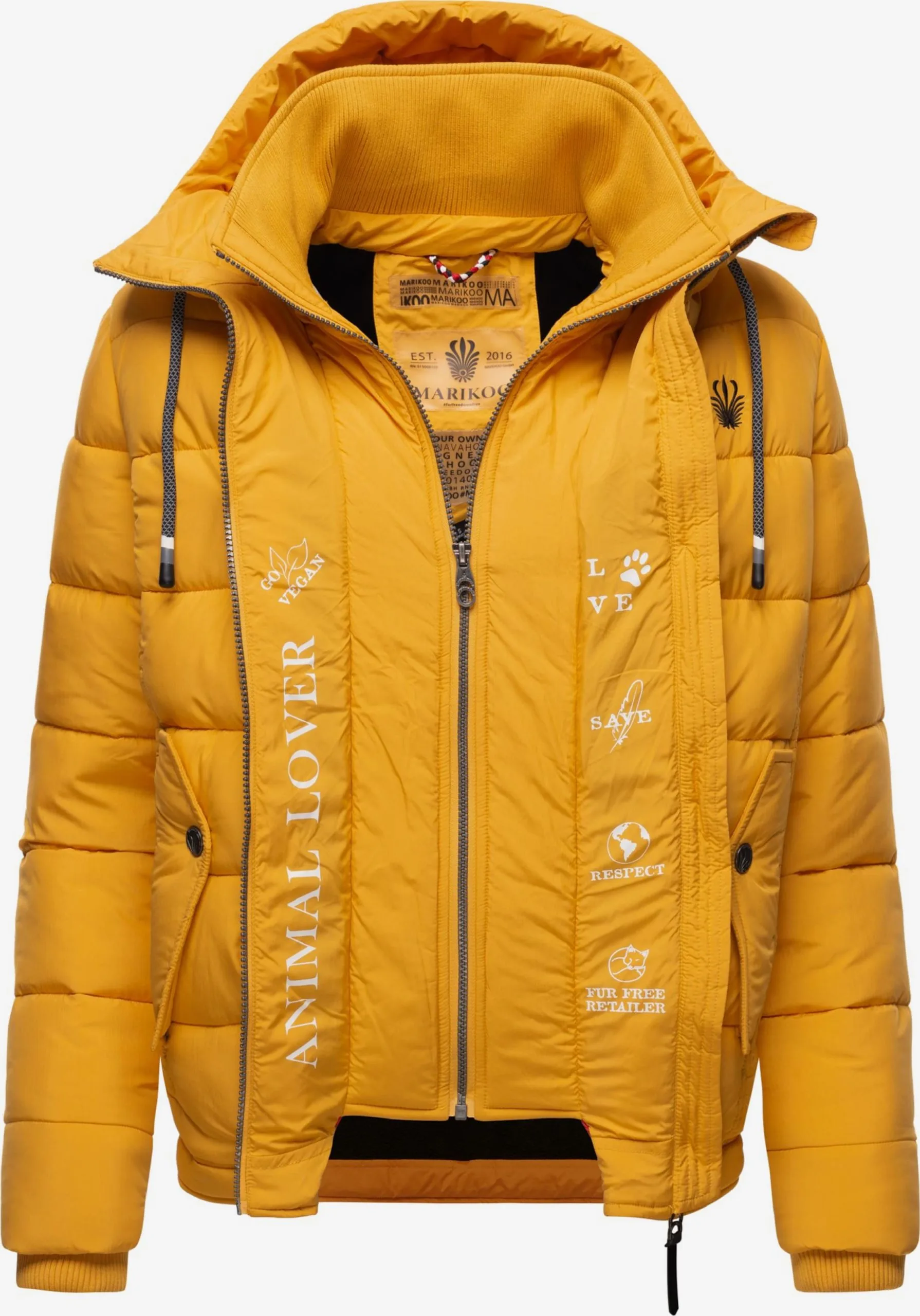 Marikoo Winterjassen Winterjas Taisaa Dames Geel 5 Marikoo Winterjassen Winterjas Taisaa Dames Geel - Afbeelding 5