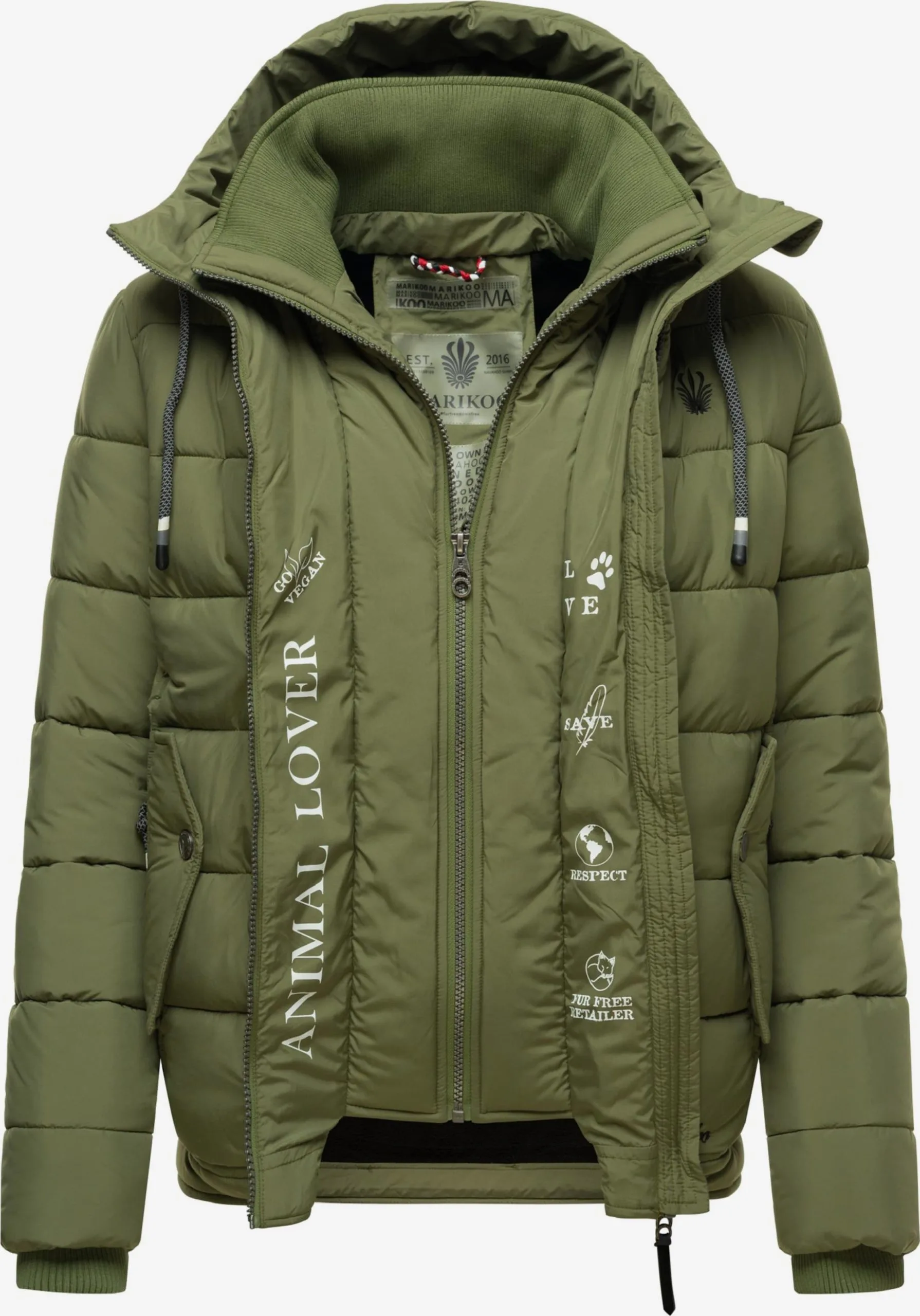 Marikoo Winterjassen Winterjas Taisaa Dames Olijfgroen 5 Marikoo Winterjassen Winterjas Taisaa Dames Olijfgroen - Afbeelding 5