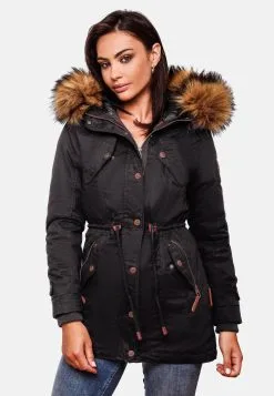 Marikoo Parkas Winterparka La Viva Dames Zwart -Tussen Jas Verkoop 4d033a005ae1ce5933ba70201341041a