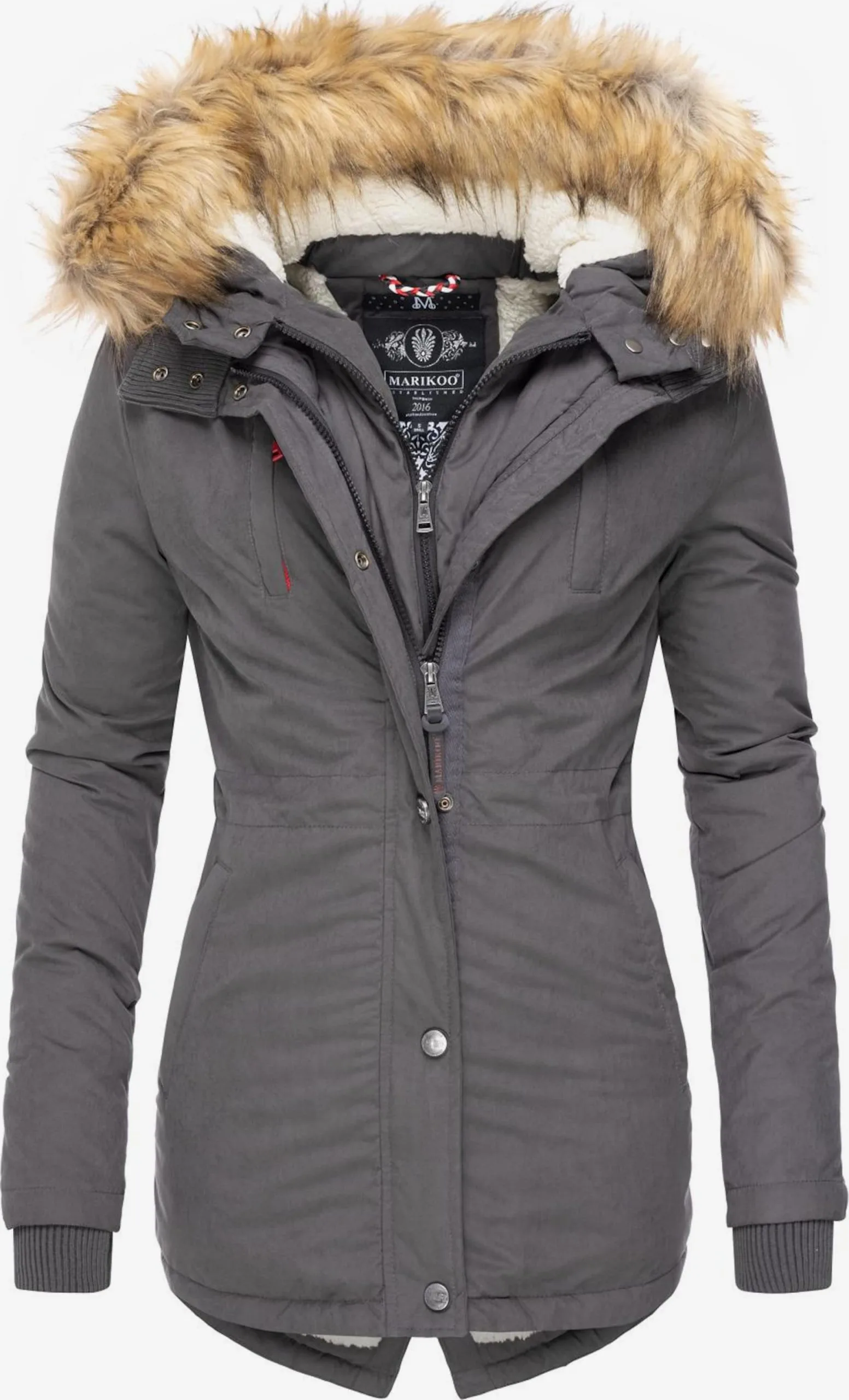 Marikoo Parkas Winterparka Akira Dames Antraciet 1 Marikoo Parkas Winterparka Akira Dames Antraciet