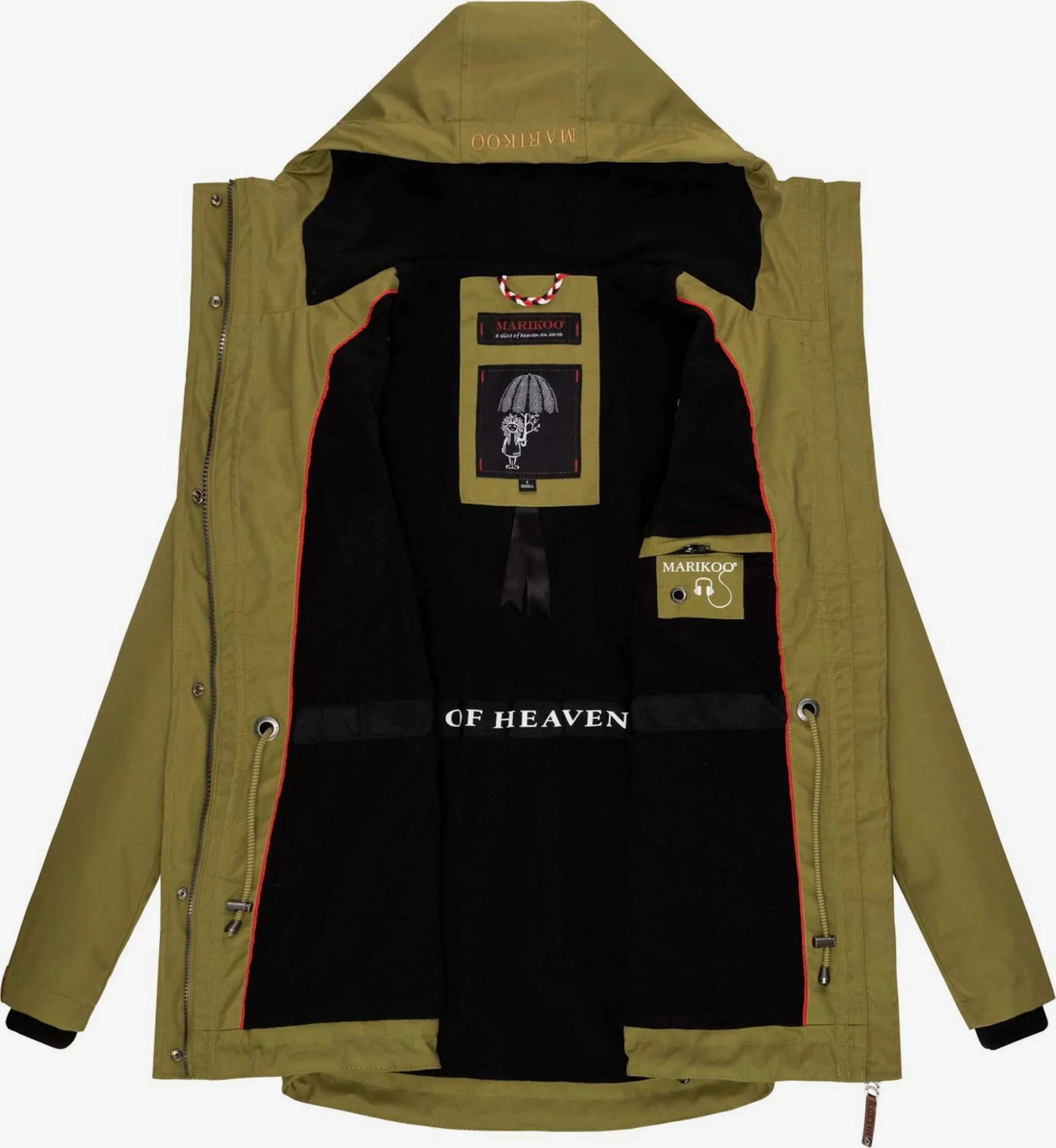 Marikoo Tussenjassen Tussenjas Babetaa Dames Olijfgroen 5 Marikoo Tussenjassen Tussenjas Babetaa Dames Olijfgroen - Afbeelding 5