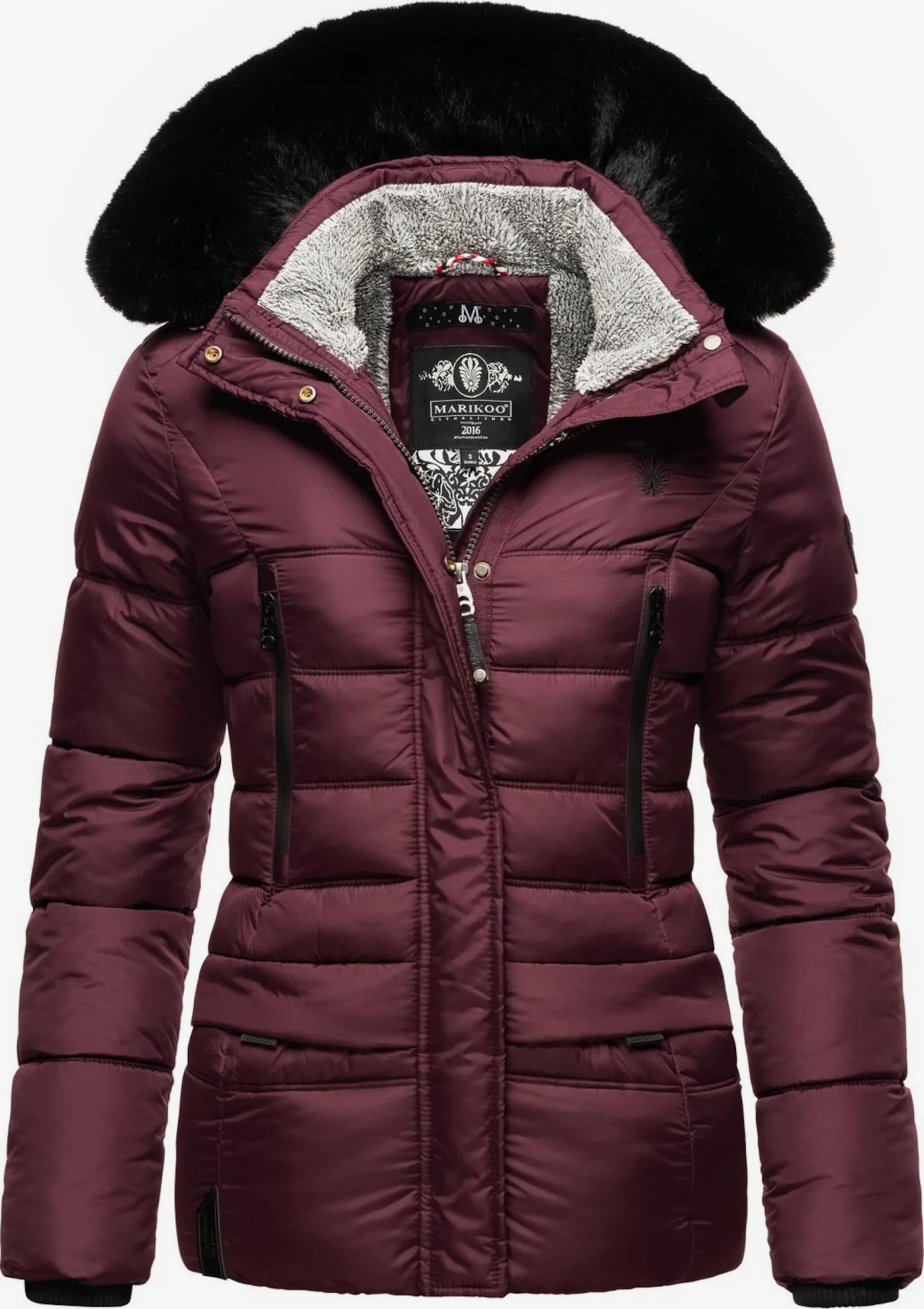 Marikoo Winterjassen Winterjas Loveleen Dames Bordeaux 1 Marikoo Winterjassen Winterjas Loveleen Dames Bordeaux