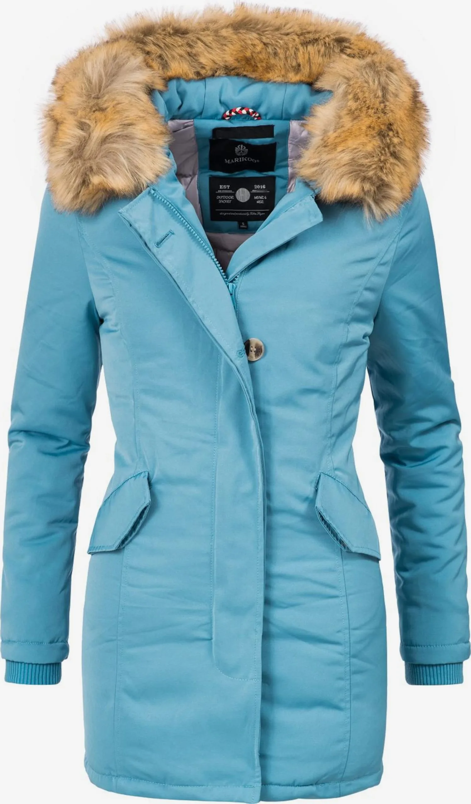 Marikoo Parkas Winterparka Karmaa Dames Lichtblauw 1 Marikoo Parkas Winterparka Karmaa Dames Lichtblauw