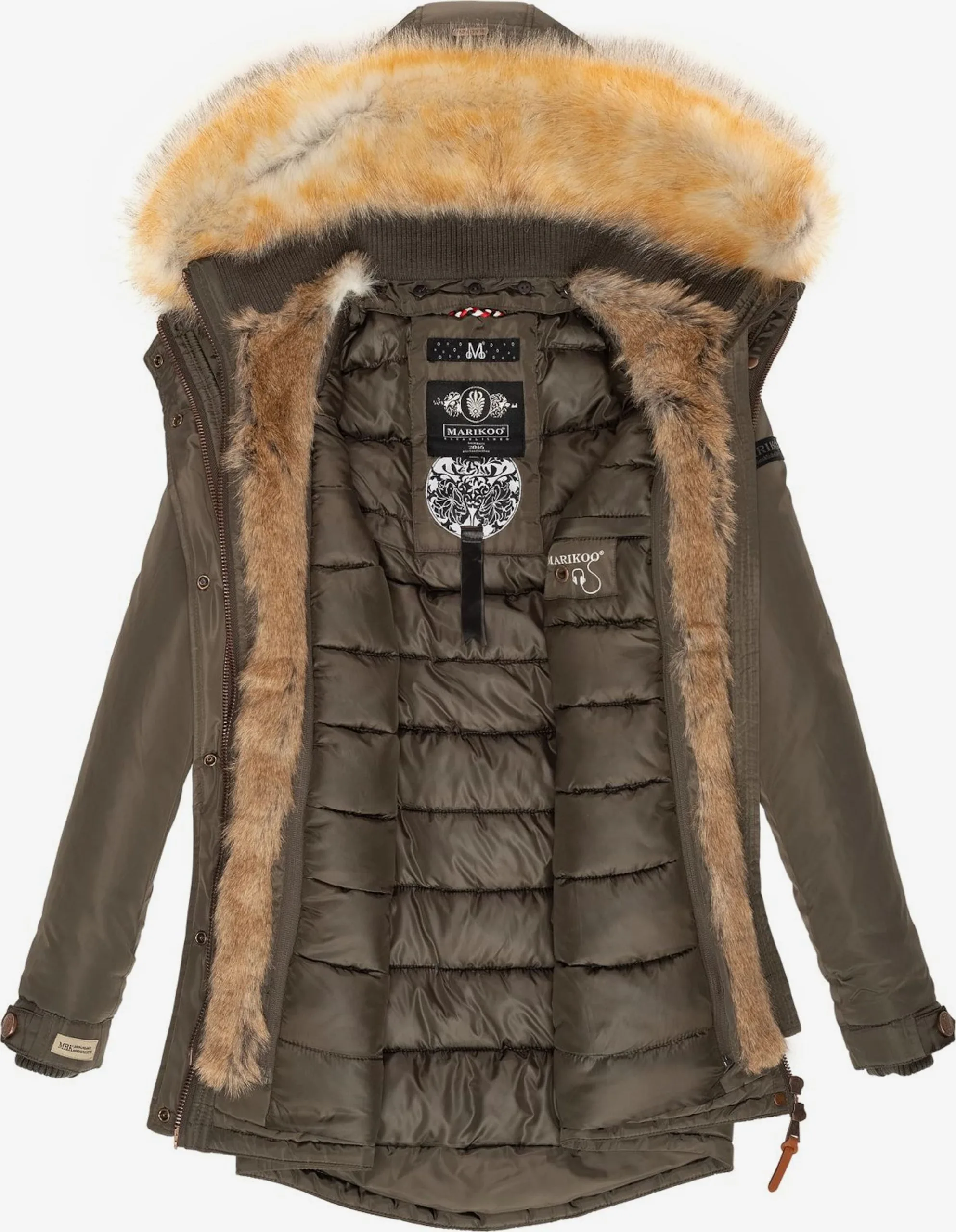 Marikoo Parkas Winterparka Grinsekatze Dames Groen 4 Marikoo Parkas Winterparka Grinsekatze Dames Groen - Afbeelding 4