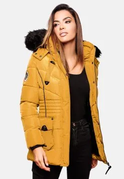 Marikoo Winterjassen Winterjas Vanilla Dames Geel -Tussen Jas Verkoop 5a27802a4e4d1173f2a337d495afca0d