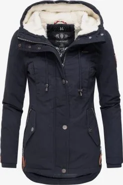 Marikoo Winterjassen Winterjas Bikoo Dames Nachtblauw