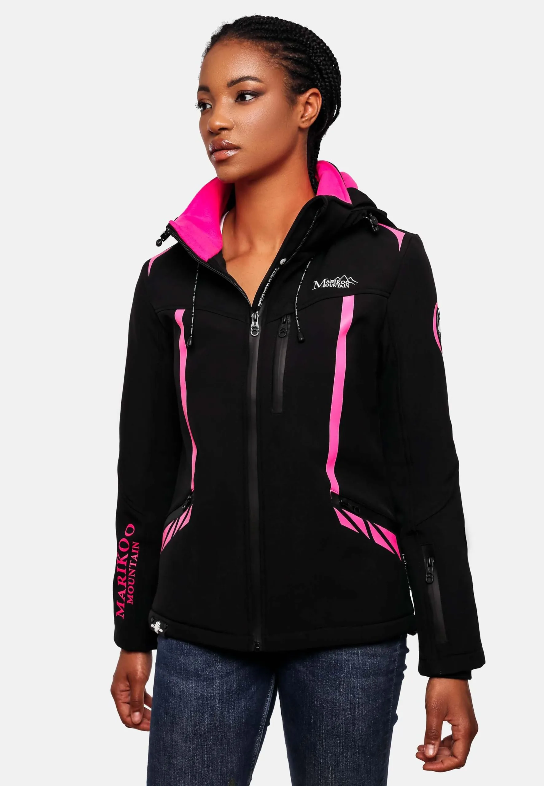 Marikoo Winterjassen Winterjas Dames Zwart 6 Marikoo Winterjassen Winterjas Dames Zwart - Afbeelding 6