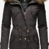 Marikoo Parkas Winterparka La Viva Prc Dames Antraciet