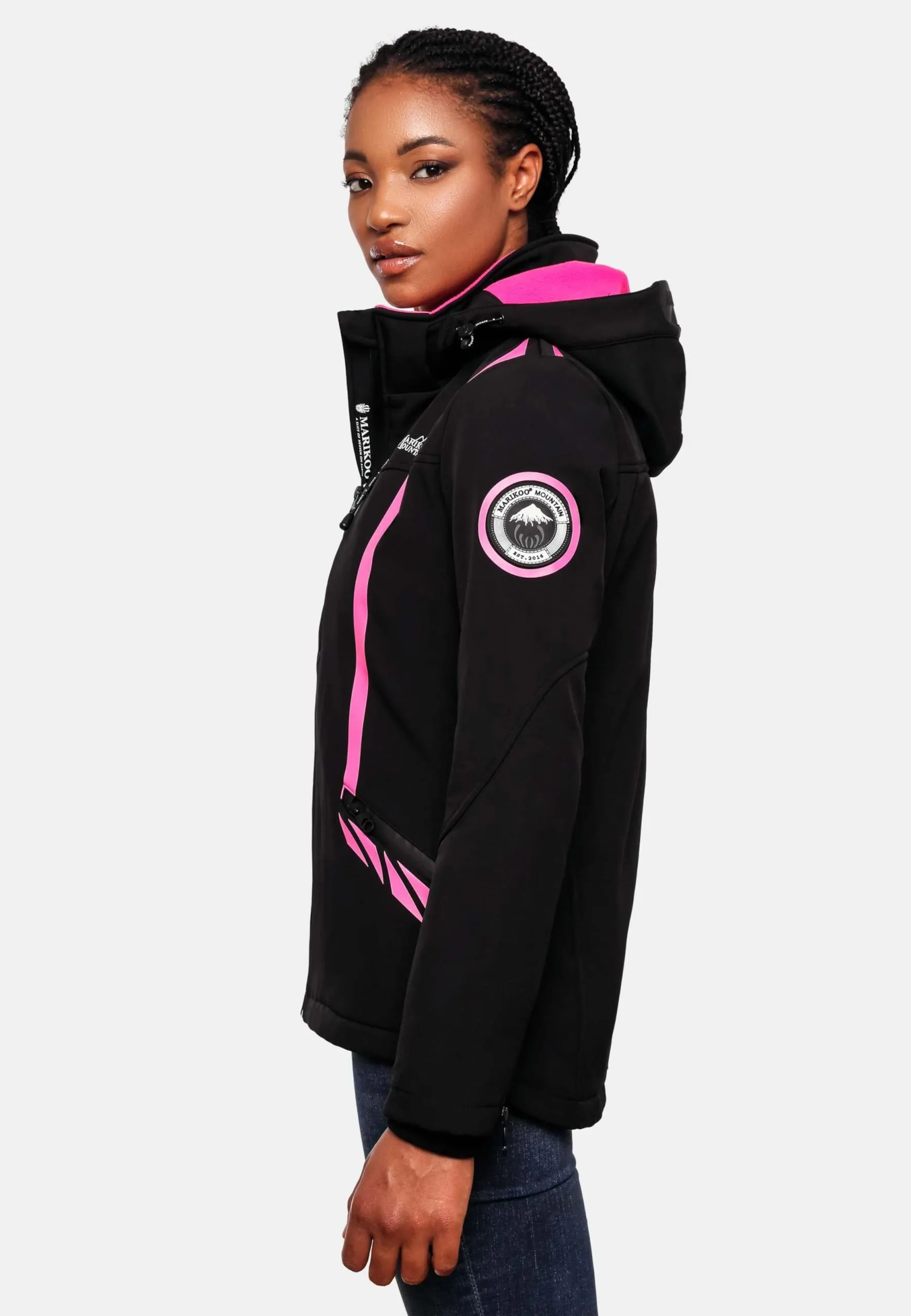 Marikoo Winterjassen Winterjas Dames Zwart 7 Marikoo Winterjassen Winterjas Dames Zwart - Afbeelding 7