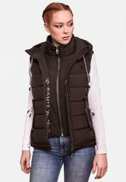 Marikoo Bodywarmers Bodywarmer Taisaa Dames Donkerbruin -Tussen Jas Verkoop 622cbb5ac19925c657e73ab218087736