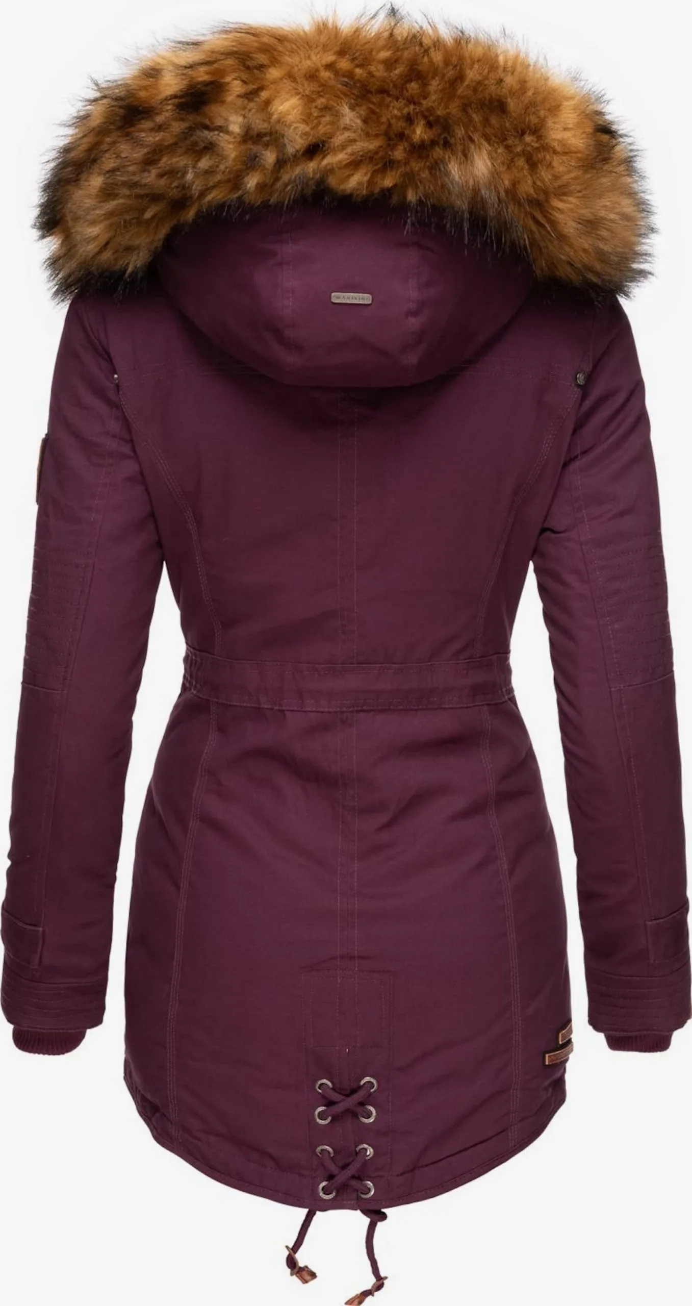 Marikoo Parkas Winterparka Dames Wijnrood 3 Marikoo Parkas Winterparka Dames Wijnrood - Afbeelding 3