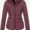 Marikoo Winterjassen Winterjas Amber Dames Wijnrood