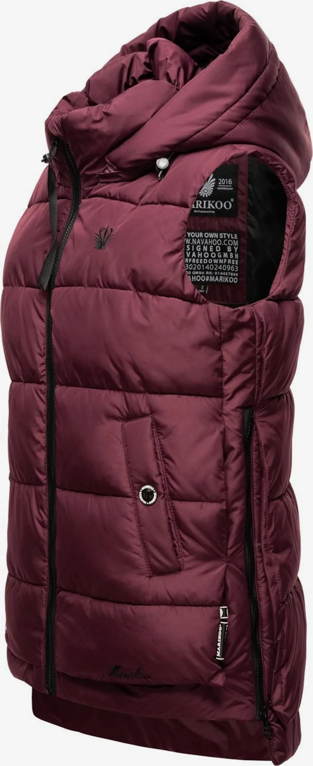 Marikoo Bodywarmers Bodywarmer Zarinaa Dames Bordeaux 2 Marikoo Bodywarmers Bodywarmer Zarinaa Dames Bordeaux - Afbeelding 2