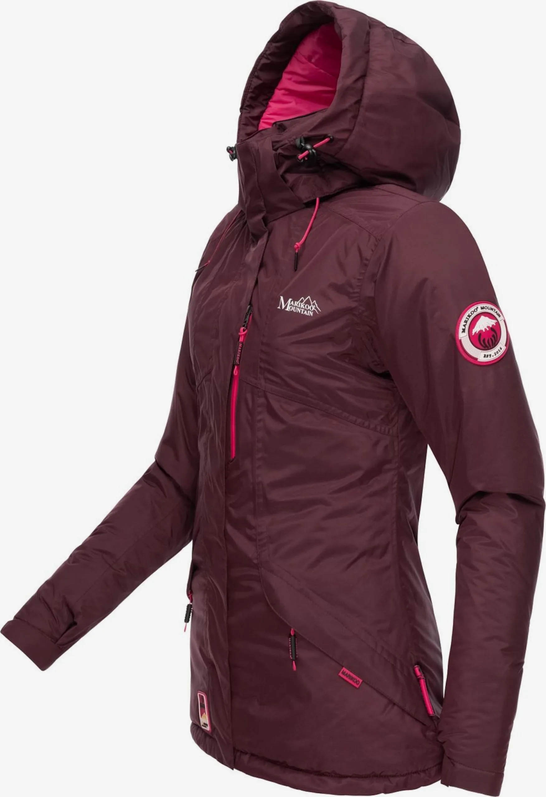 Marikoo Outdoor Jassen Functionele Jas Rabeaa Dames Bourgogne 2 Marikoo Outdoor Jassen Functionele Jas Rabeaa Dames Bourgogne - Afbeelding 2