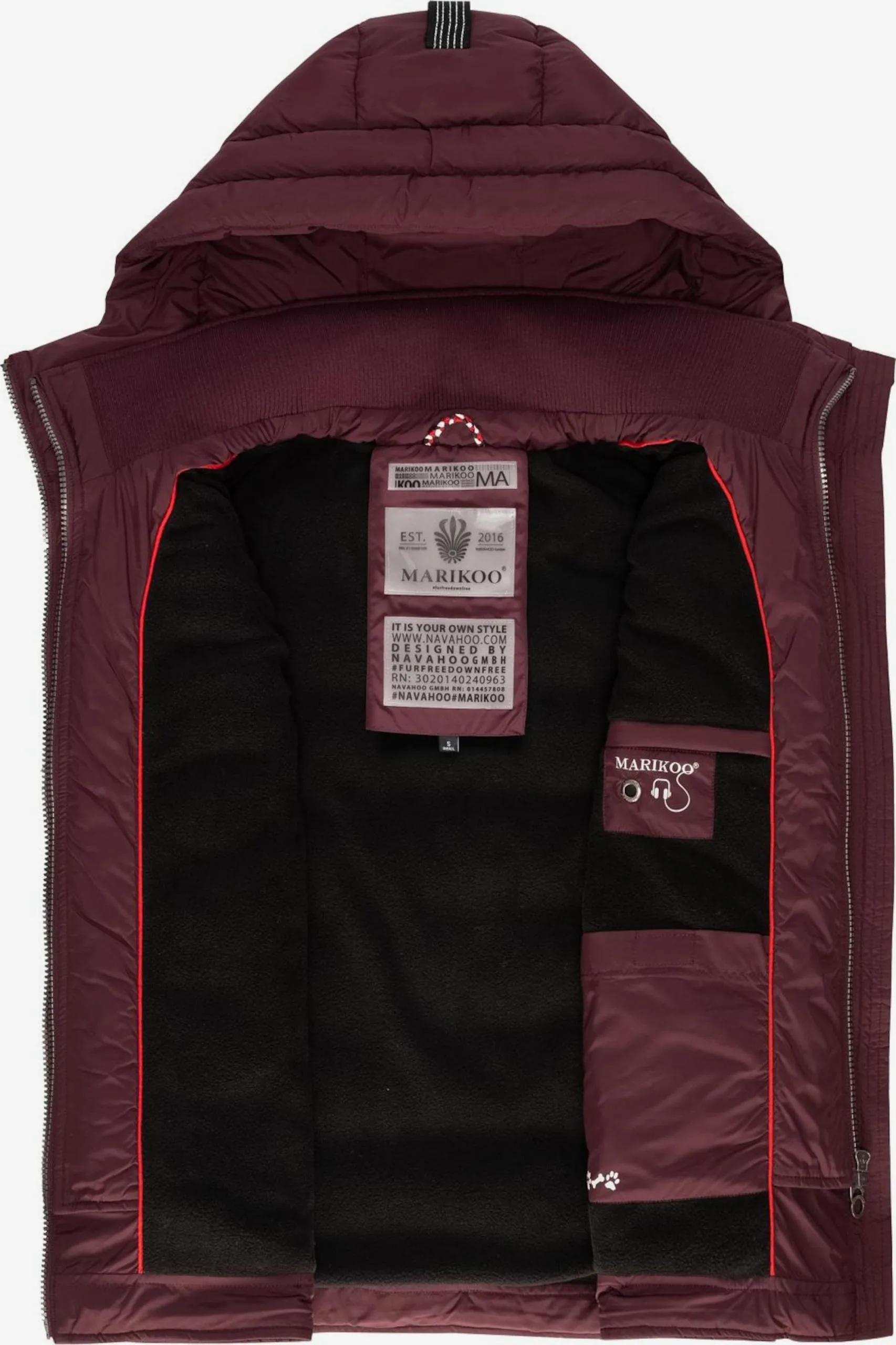 Marikoo Bodywarmers Bodywarmer Taisaa Dames Bordeaux 5 Marikoo Bodywarmers Bodywarmer Taisaa Dames Bordeaux - Afbeelding 5