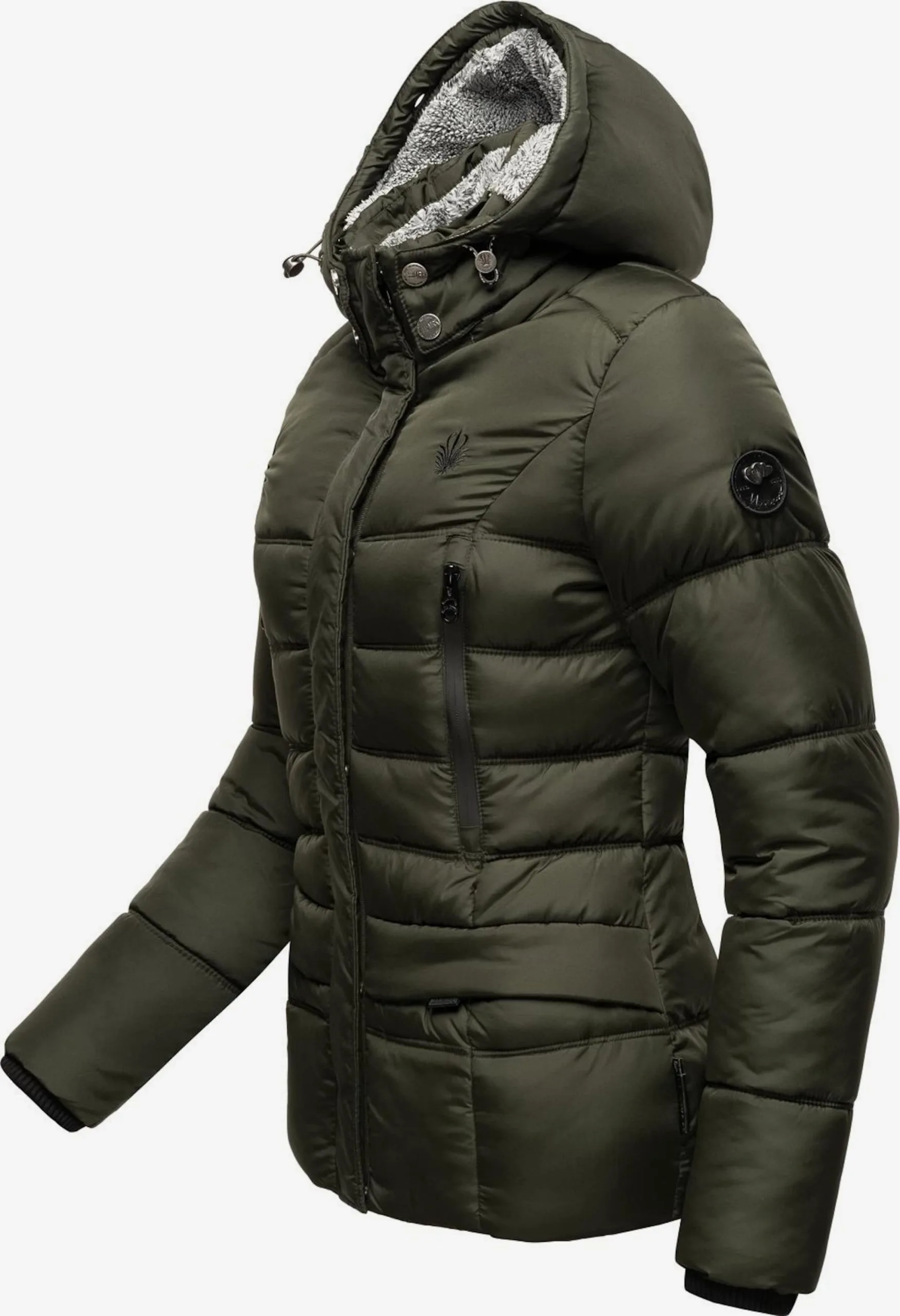 Marikoo Winterjassen Winterjas Loveleen Dames Olijfgroen 4 Marikoo Winterjassen Winterjas Loveleen Dames Olijfgroen - Afbeelding 4