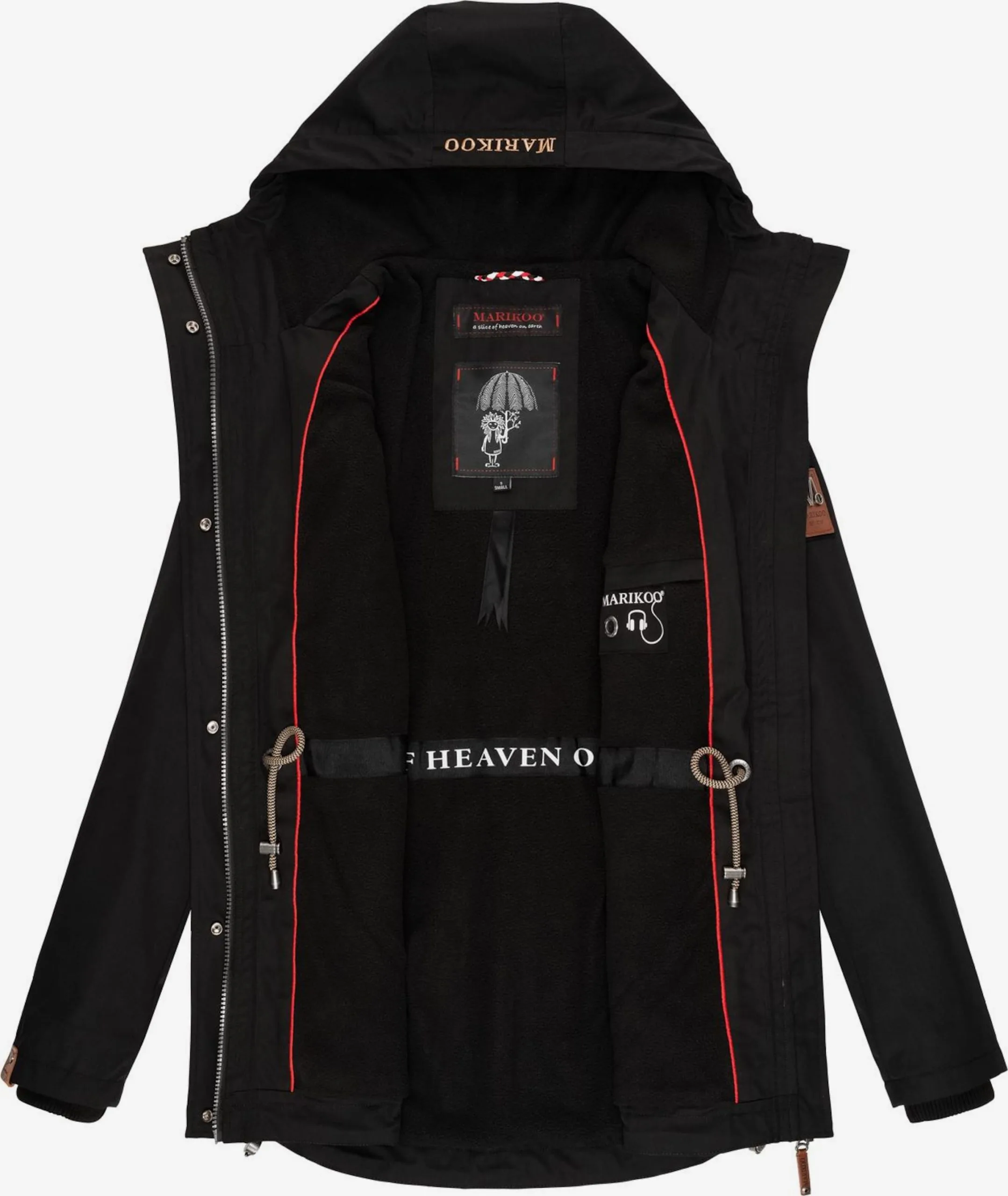 Marikoo Tussenjassen Tussenjas Babetaa Dames Zwart 5 Marikoo Tussenjassen Tussenjas Babetaa Dames Zwart - Afbeelding 5