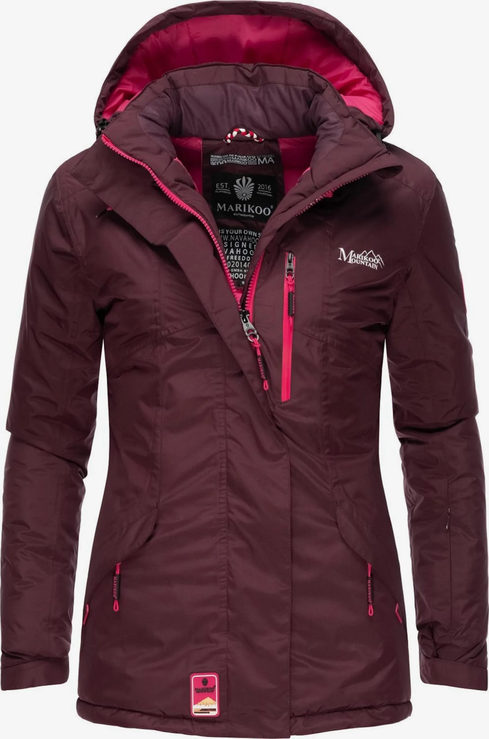 Marikoo Outdoor Jassen Functionele Jas Rabeaa Dames Bourgogne 1 Marikoo Outdoor Jassen Functionele Jas Rabeaa Dames Bourgogne