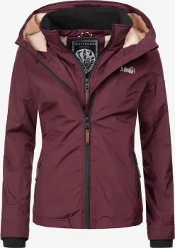 Tussen Jas Verkoop 10 Marikoo Outdoor Jassen Functionele Jas Erdbeere Dames Wijnrood