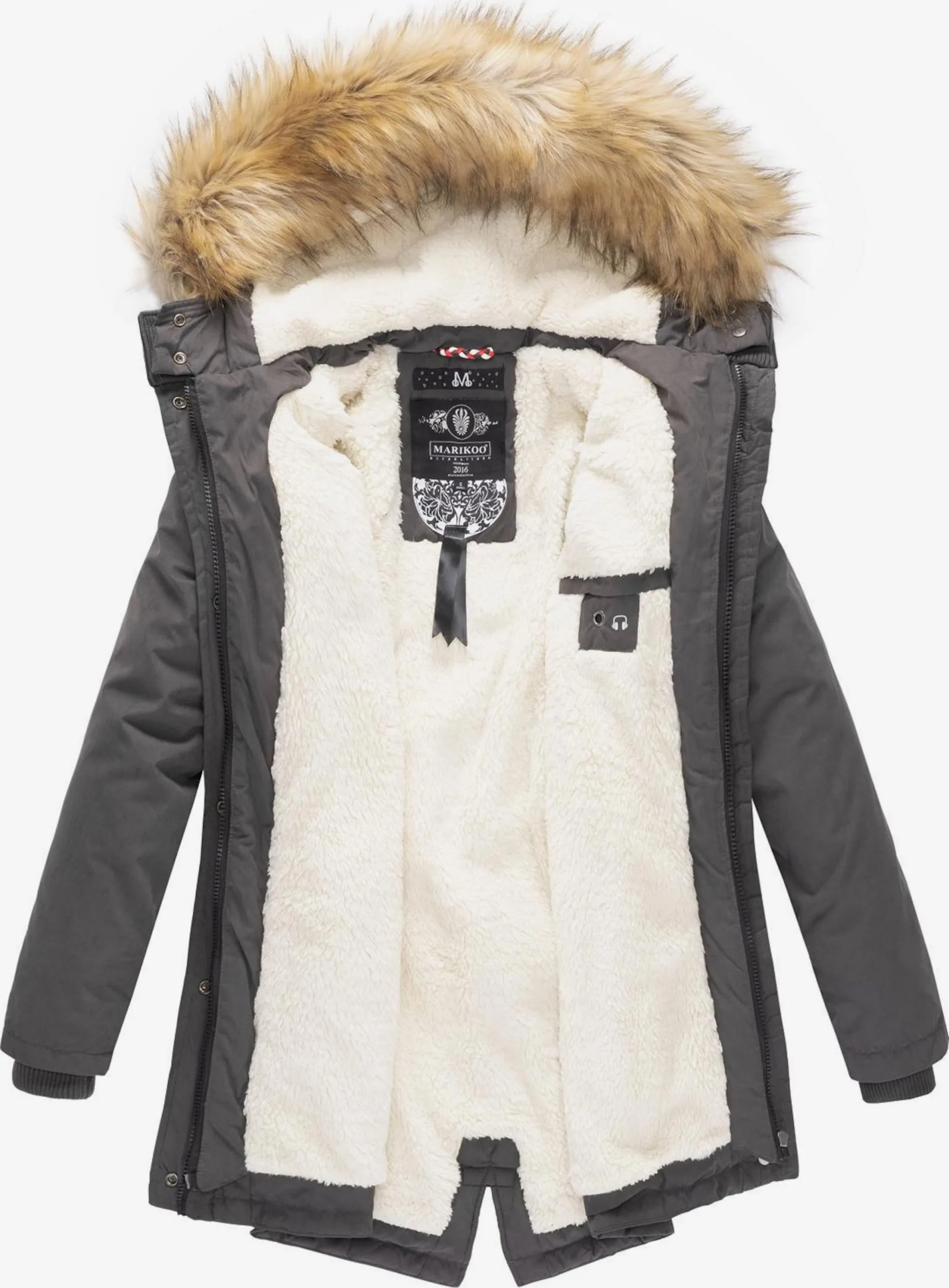 Marikoo Parkas Winterparka Akira Dames Antraciet 4 Marikoo Parkas Winterparka Akira Dames Antraciet - Afbeelding 4