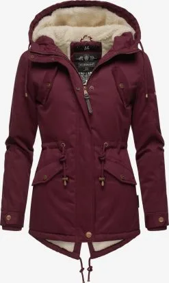Marikoo Winterjassen Winterjas Manolya Dames Wijnrood