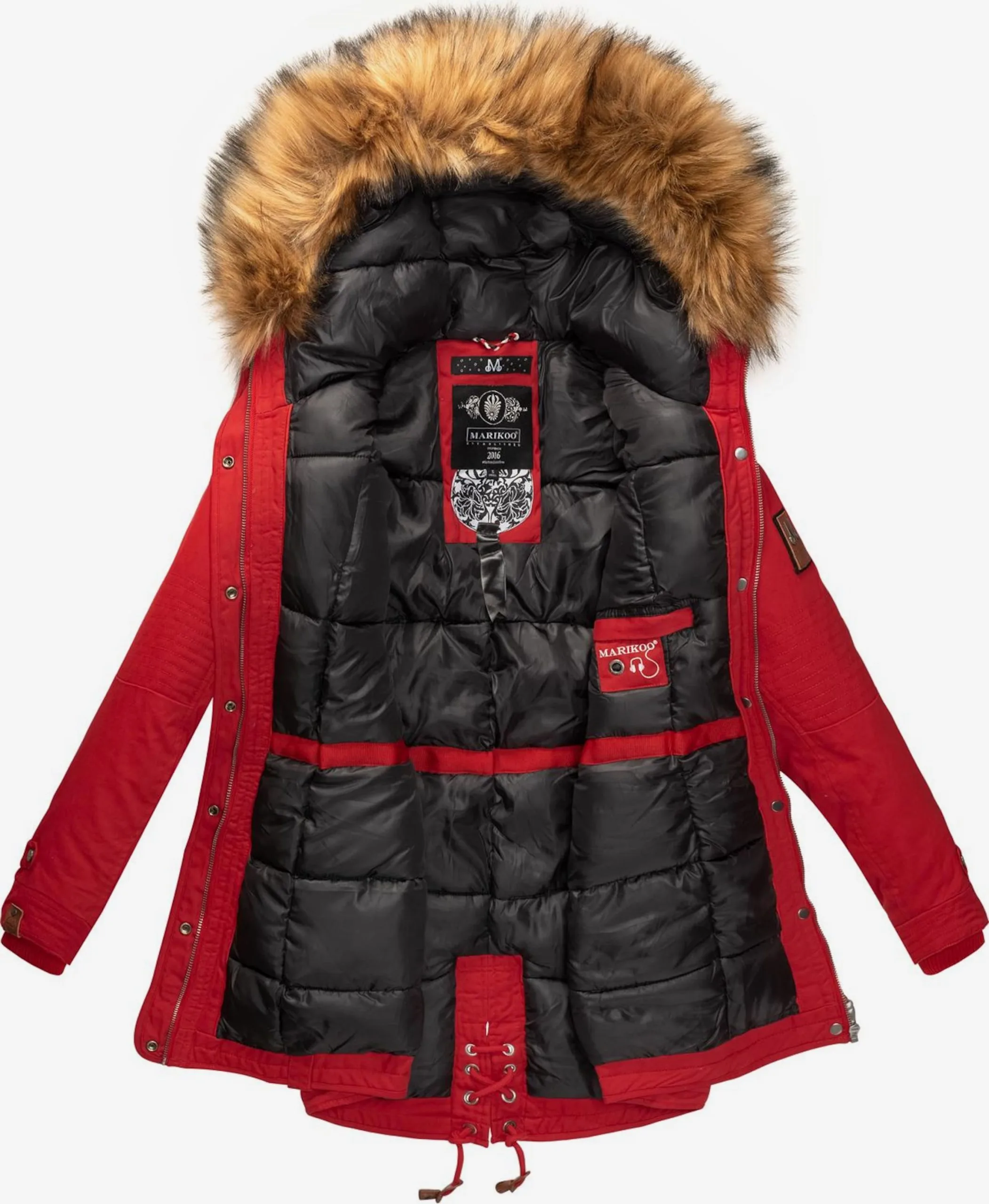 Marikoo Parkas Winterparka La Viva Dames Lichtrood 5 Marikoo Parkas Winterparka La Viva Dames Lichtrood - Afbeelding 5