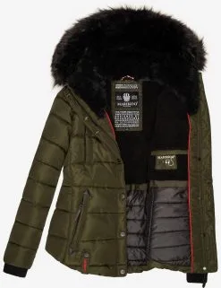 Marikoo Winterjassen Winterjas Lotusblüte Dames Olijfgroen -Tussen Jas Verkoop 8e9fde97b56b7100f34114f911582cdc