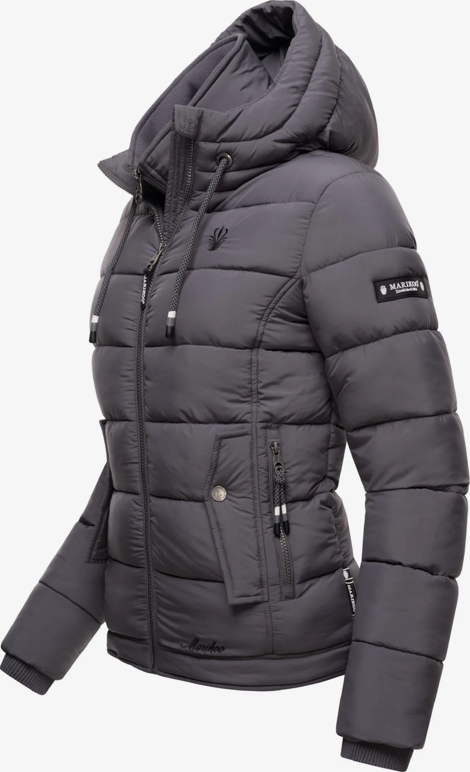 Marikoo Winterjassen Winterjas Taisaa Dames Donkergrijs 2 Marikoo Winterjassen Winterjas Taisaa Dames Donkergrijs - Afbeelding 2