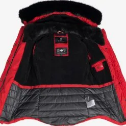 Marikoo Winterjassen Winterjas Lotusblüte Dames Rood -Tussen Jas Verkoop 9177dda02fdec04ab9395bf80406fca4