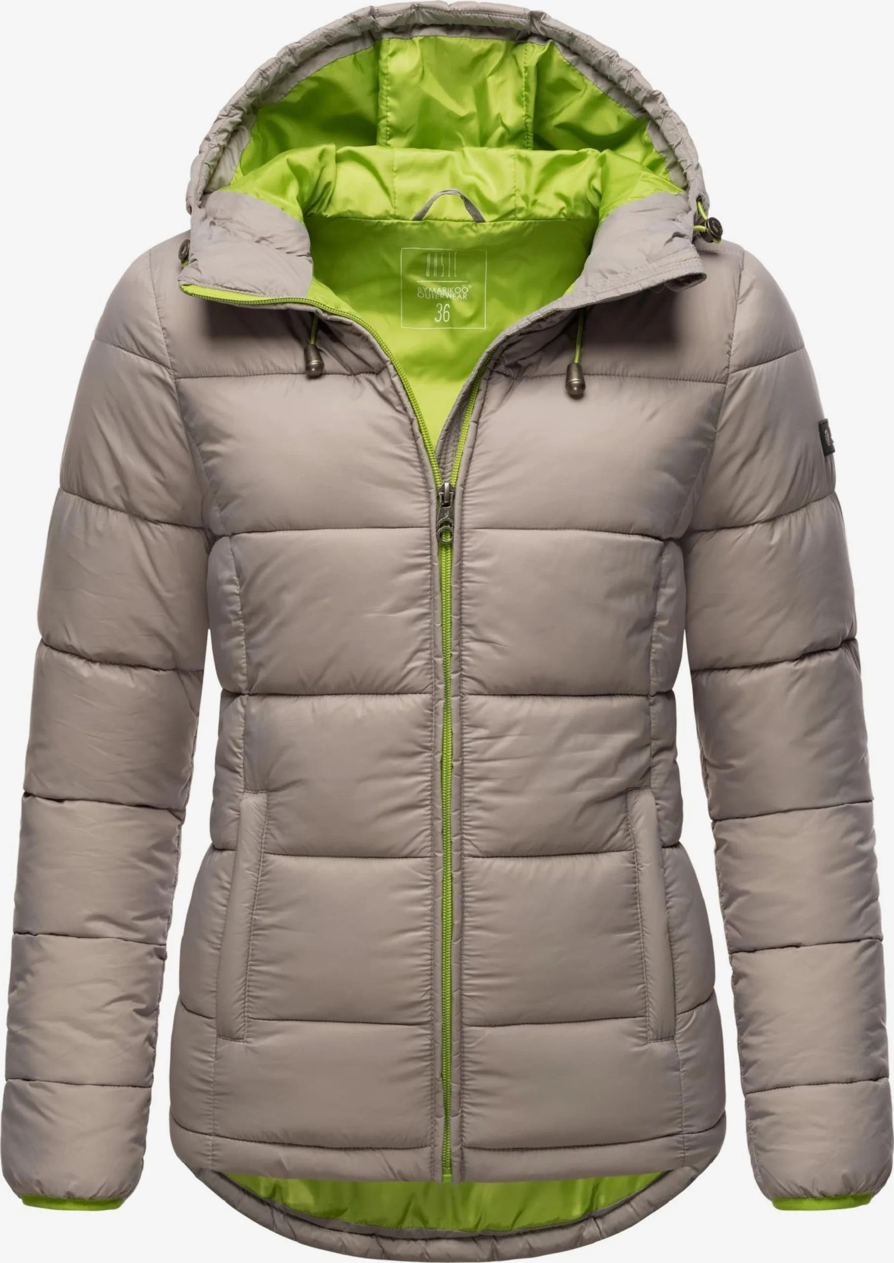 Marikoo Winterjassen Winterjas Leandraa Dames Lichtgrijs 1 Marikoo Winterjassen Winterjas Leandraa Dames Lichtgrijs