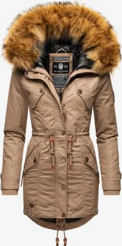 Marikoo Parkas Winterparka La Viva Dames Lichtbeige