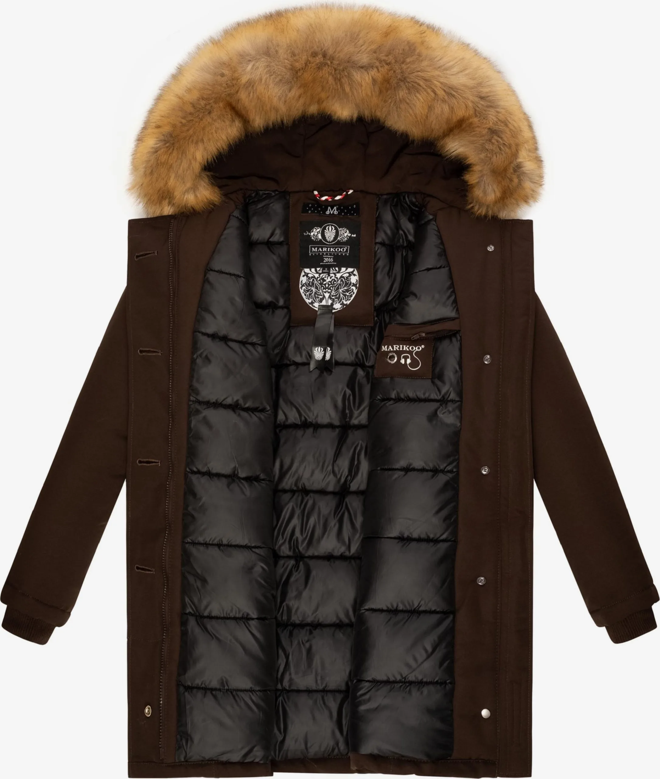 Marikoo Parkas Winterparka Karmaa Dames Bruin 5 Marikoo Parkas Winterparka Karmaa Dames Bruin - Afbeelding 5