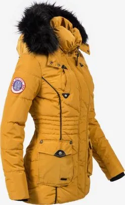 Marikoo Winterjassen Winterjas Vanilla Dames Geel -Tussen Jas Verkoop 9769f6d4f5d7fcd266895cc7df1431b7