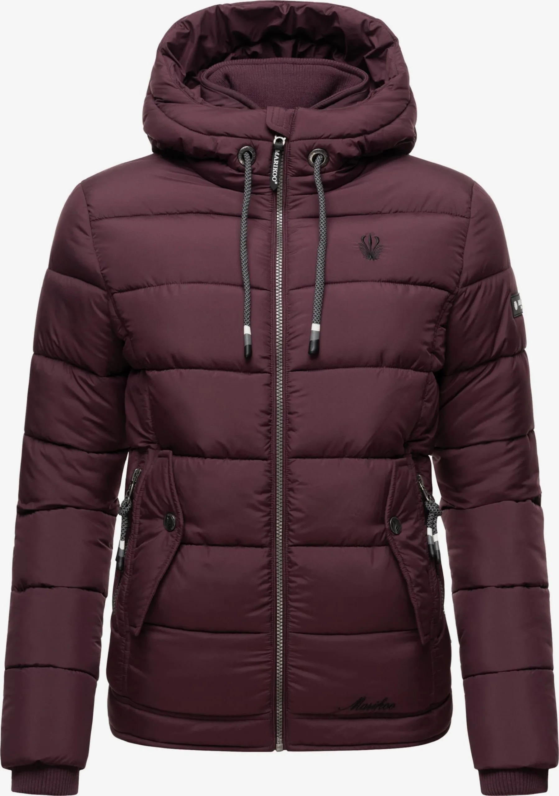 Marikoo Winterjassen Winterjas Taisaa Dames Wijnrood 4 Marikoo Winterjassen Winterjas Taisaa Dames Wijnrood - Afbeelding 4