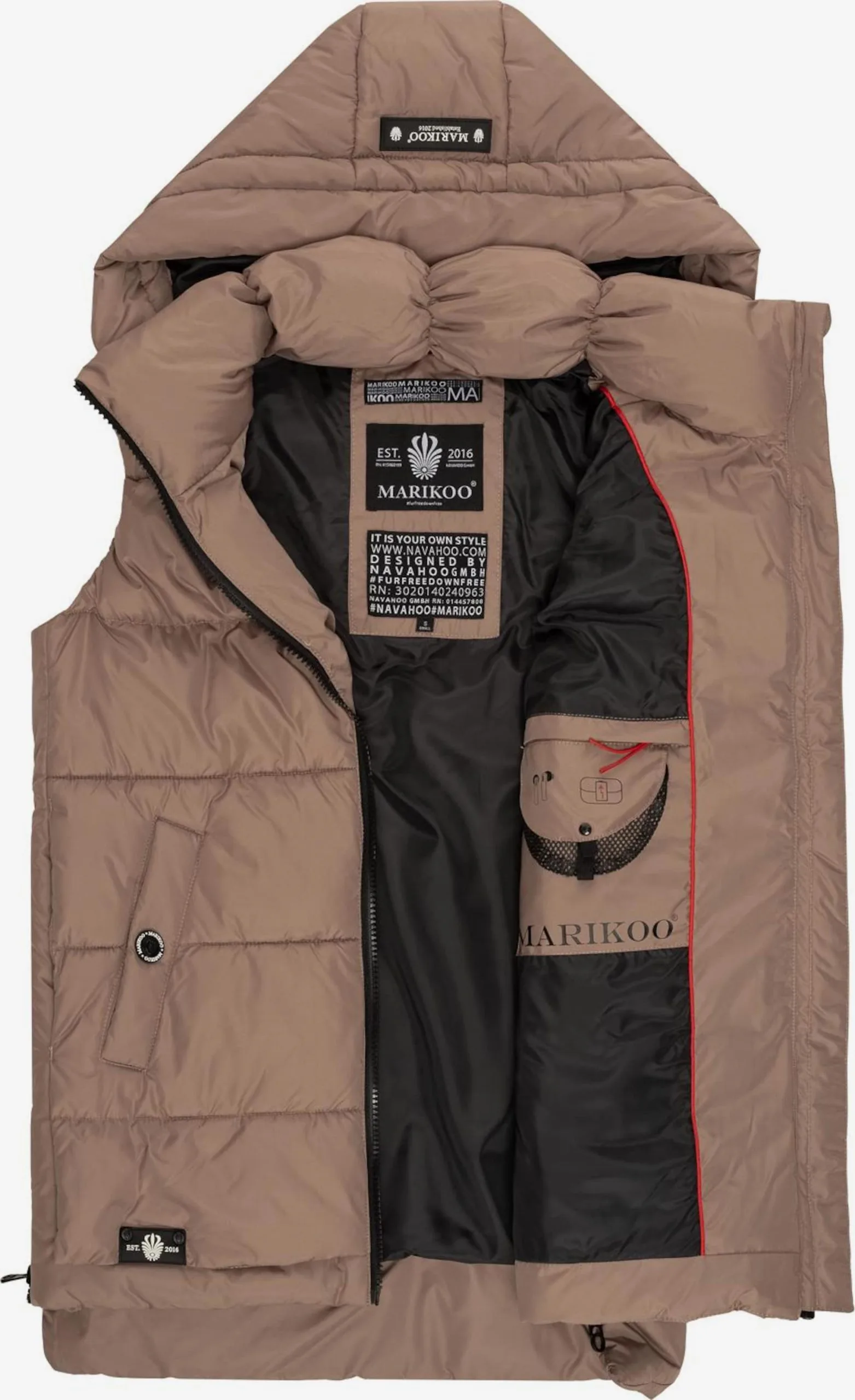 Marikoo Bodywarmers Bodywarmer Zarinaa Dames Bruin 5 Marikoo Bodywarmers Bodywarmer Zarinaa Dames Bruin - Afbeelding 5